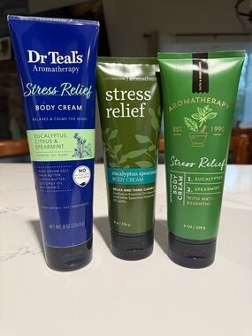 Dr Teal's & Aromatherapy Stress Relief Body Creams - Blue & Green